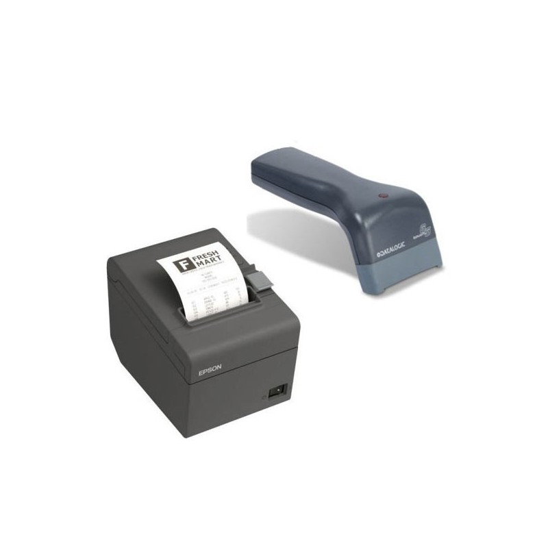 Epson TM-T20II (USB 2.0 / Série) + Datalogic Touch 65 Lite +