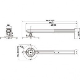 Voomstore PB095B fixation plafond pour vidéoprojecteur