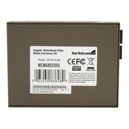 StarTech Convertisseur Gigabit Ethernet fibre optique SC multimode 1 000 Mb/s 550 m