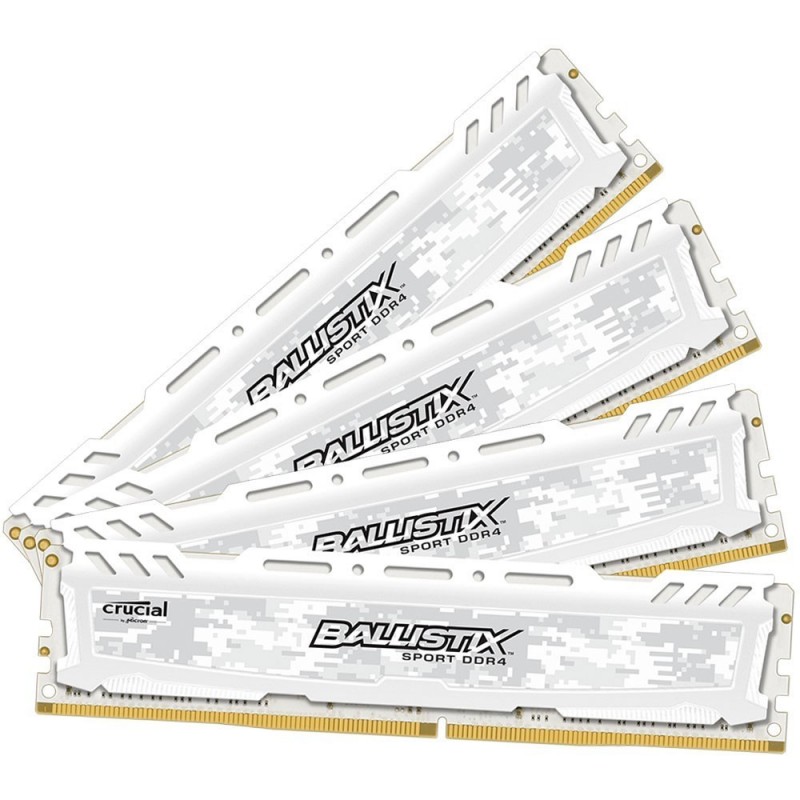 Ballistix Sport LT White 64 Go (4 x 16 Go) DDR4 2400 MHz CL17 Ballistix Sport LT White 64 Go (4 x 16 Go) DDR4 2400 MHz CL17