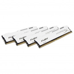 HyperX Fury Blanc 64 Go (4x 16 Go) DDR4 2400 MHz CL15