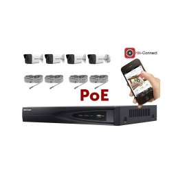 Kit vidéosurveillance PoE 4 caméras IP tube full HD 2MP,abidjan