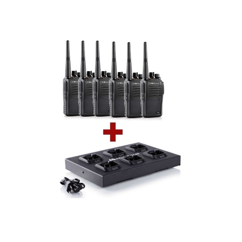 Pack de 6 Talkie walkie Midland G15 + chargeur multiple