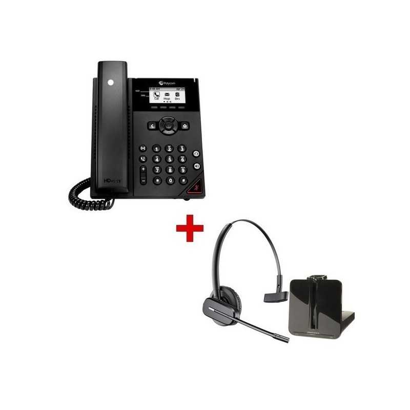 Polycom VVX 150 IP Phone + Plantronics CS540