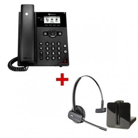 Polycom VVX 150 IP Phone + Plantronics CS540
