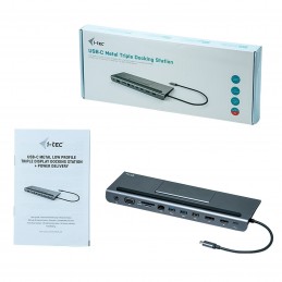 i-tec USB-C Metal Low Profile 4K Triple Display Docking Station