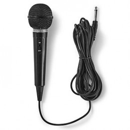 Nedis Microphone Filaire Plastique Noir