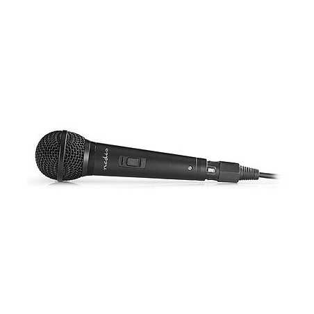 Nedis Microphone Filaire Plastique/Aluminium Noir