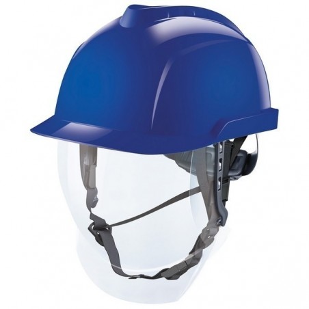 MSA V-Gard 950 non-ventilé avec écran intégré - Rouge Casque