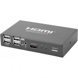 Commutateur KVM 2 ports (USB + HDMI + Jack)