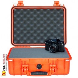 Valise Peli 1450 Orange Avec Mousse