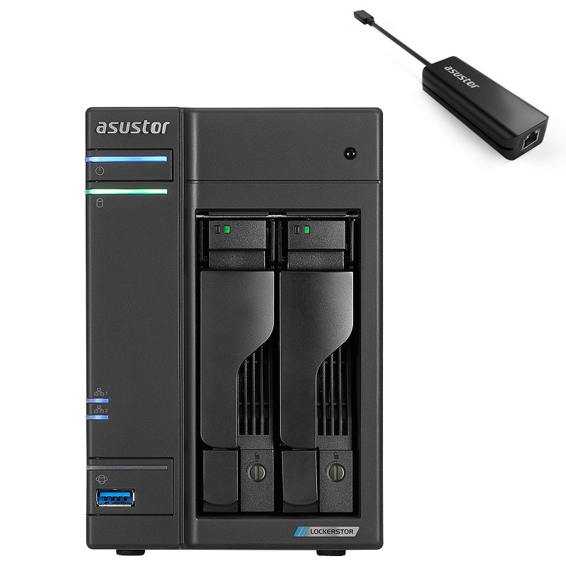 ASUSTOR AS6602T + Adaptateur AS-U2.5G ASUSTOR AS6602T + Adaptateur AS-U2.5G