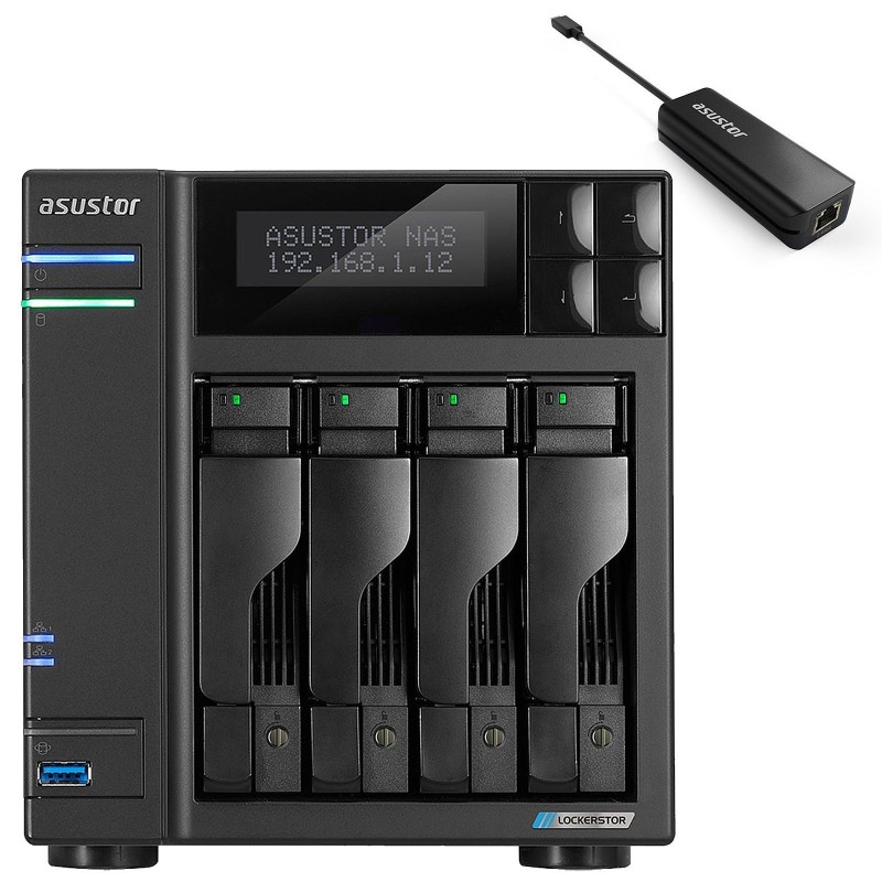 ASUSTOR AS6604T + Adaptateur AS-U2.5G ASUSTOR AS6604T + Adaptateur AS-U2.5G