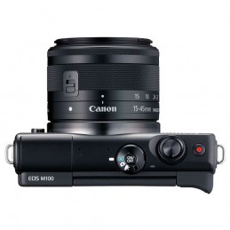 Canon EOS M100 Noir + EF-M 15-45 mm IS STM + Étui marron