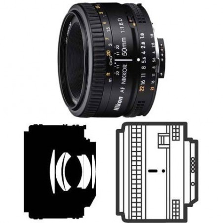 Nikon AF Nikkor 50mm f/1.8D - Objectif standard ultra compact