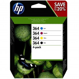HP 364 Pack de 4 Noir, Cyan, Magenta, Jaune (N9J73AE)