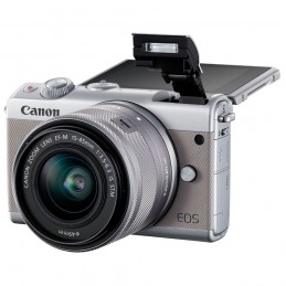 Canon EOS M100 Argent + EF-M 15-45 mm IS STM + Étui