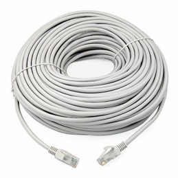 Câble Réseau FTP - Blindé Et Serti- 35m - Cat 6 - Gris