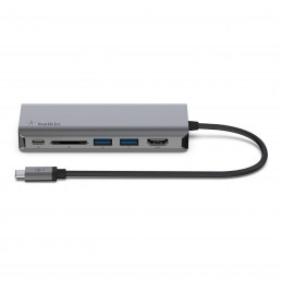 Belkin Station d'accueil USB-C avec 1 x HDMI, 2 x USB-A, 1 x RJ45, 1 SD - 100 W Passtrhough - AVC008BTSGY