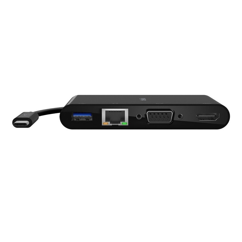 Belkin Adaptateur USB-C avec 1x HDMI 4K, 1x VGA, RJ45 et 100 Belkin Adaptateur USB-C avec 1x HDMI 4K, 1x VGA, RJ45 et 100
