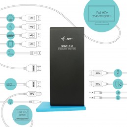 i-tec USB-A/USB-C 3.0 Dual HDMI Docking Station - U3DUALHDMIDOCK