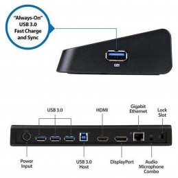 StarTech.com Station d'accueil USB 3.0 pour PC portable avec