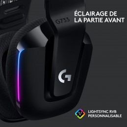 Micro-casque - Logitech G733 Lightspeed (Noir)