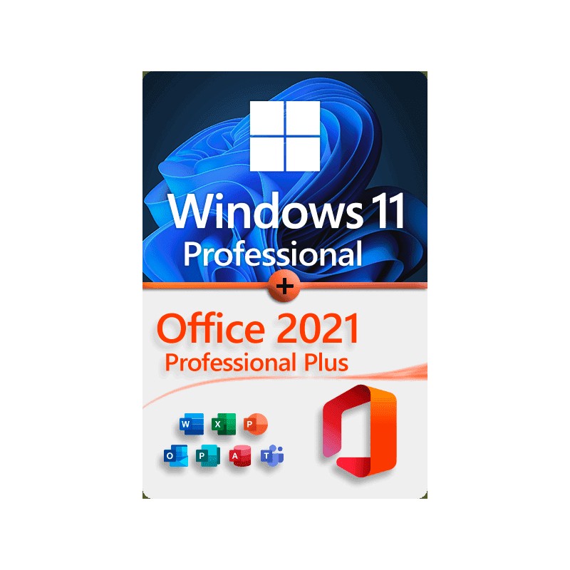 Clé Microsoft Office 2021 Pro Plus + Windows 11 Pro