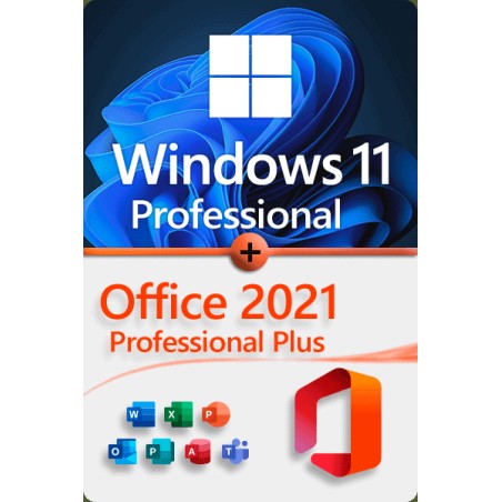 Clé Microsoft Office 2021 Pro Plus + Windows 11 Pro