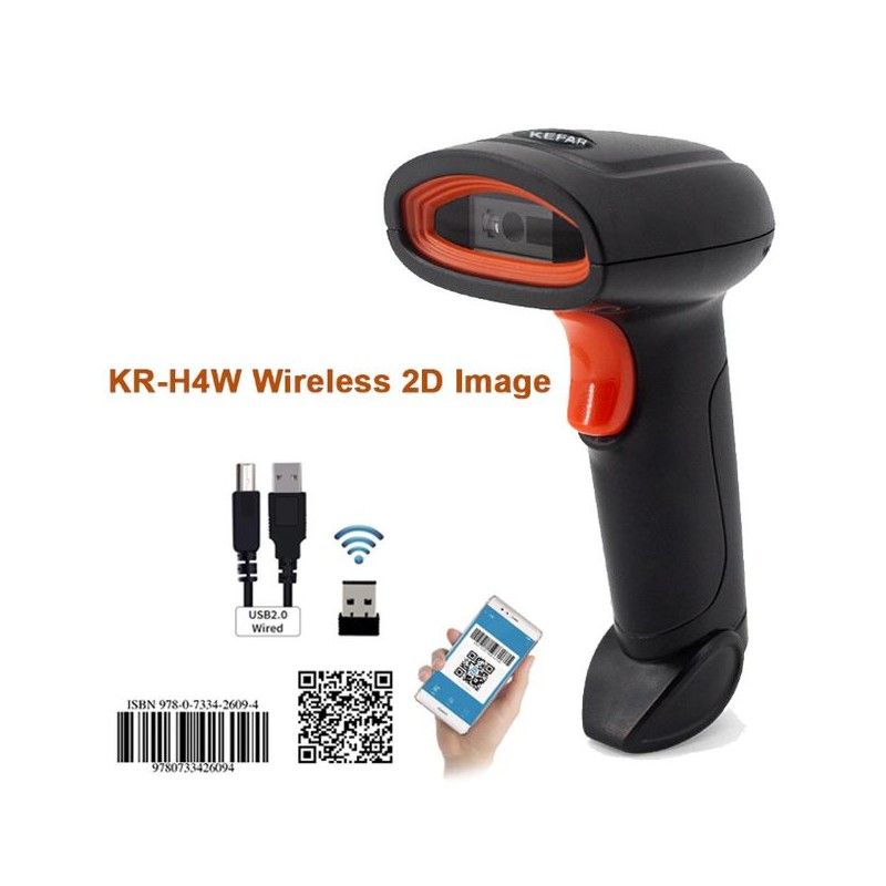 Scanner code barre sans fil 1D 2D 1& QR code VMH4 Scanner code barre sans fil 1D 2D 1& QR code VMH4