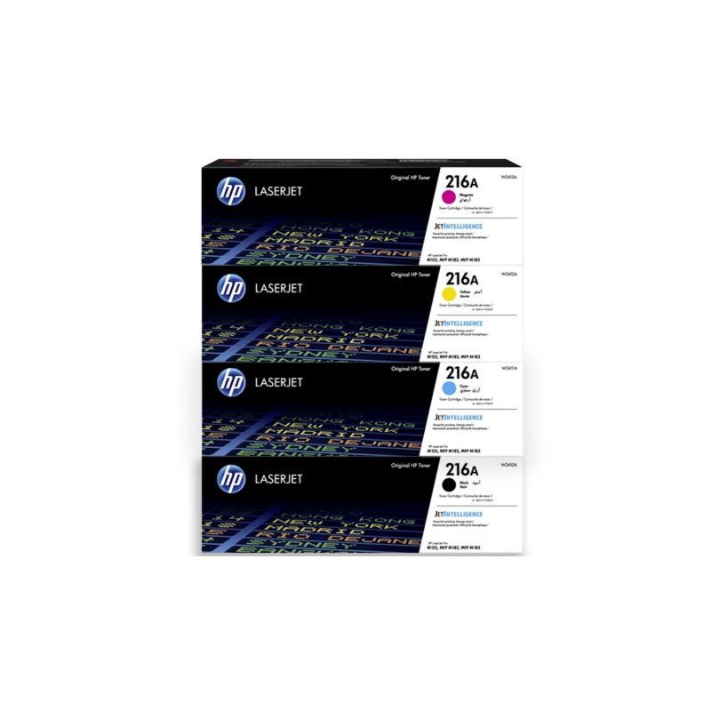 Lot 4 Cartouches De Toner Laser HP 216A - Black, Cyan, Yellow, Magenta