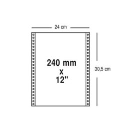 Papier Listing blanc 3 exemplaires 240x12 - carton de 1000