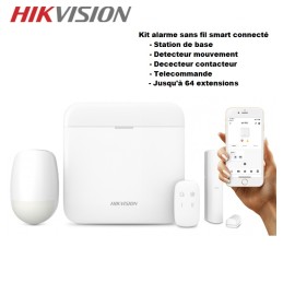 Kit alarme sans fil WIFI et GPRS jusqu'à 64 zones Hikvision AX