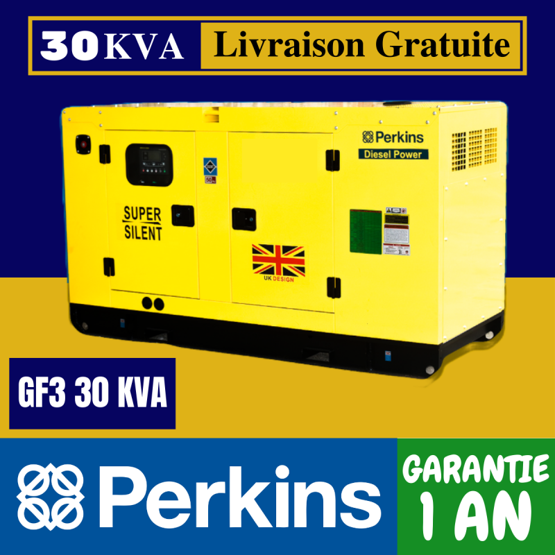 Groupe électrogène Perkins GF3 30 KVA Groupe électrogène Perkins GF3 30 KVA