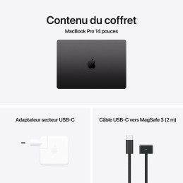 Apple MacBook Pro M4 Pro 14" Noir sidéral 24 Go/1 To (MX2J3FN/A)