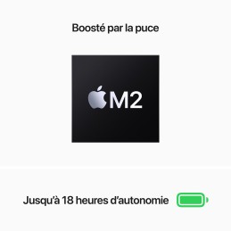 Apple MacBook Air M2 13 pouces (2022) Minuit 16 Go/256 Go (MC7X4FN/A)