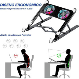 Support d'ordinateur portable avec ventilateur de
