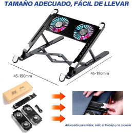 Support d'ordinateur portable avec ventilateur de