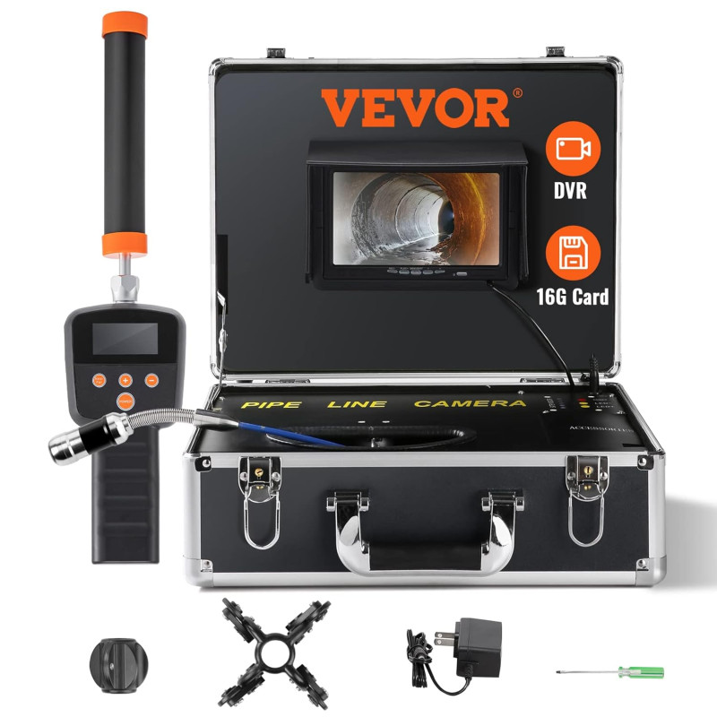 VEVOR Caméra Inspection Canalisation avec Localisateur 512 Hz