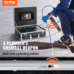 VEVOR Caméra Inspection Canalisation avec Localisateur 512 Hz