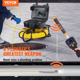 VEVOR Caméra Inspection Canalisation avec Localisateur 512 Hz