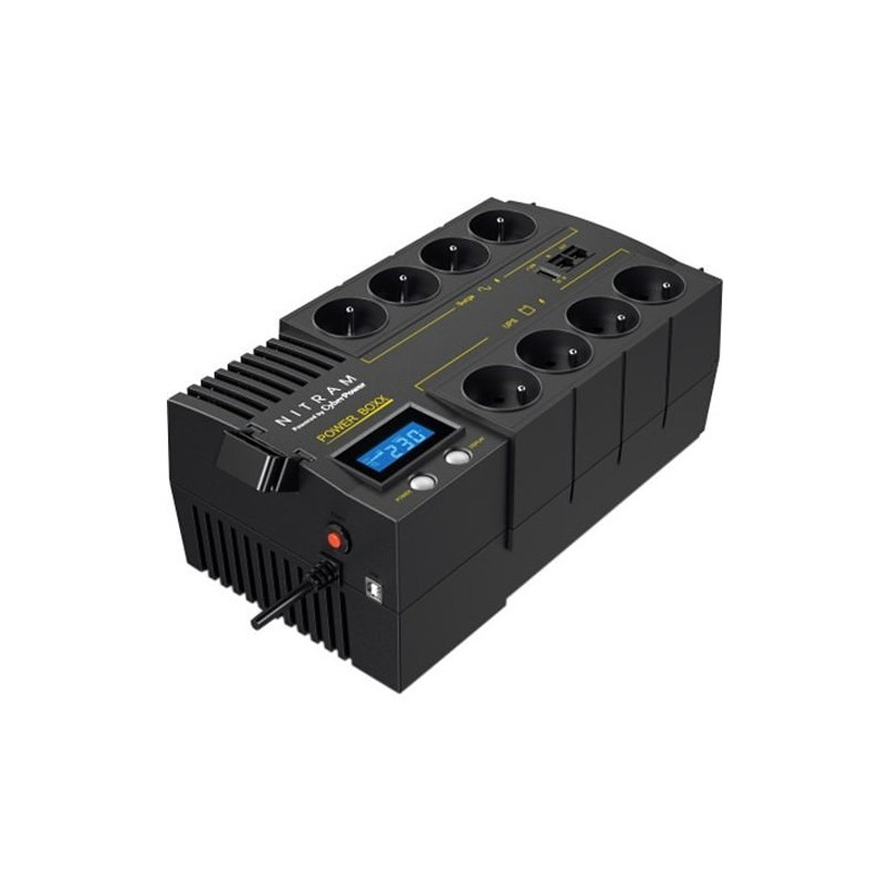 Onduleur Nitram Line-Interactif 1.2KVA Monophasé PB1200LCD Onduleur Nitram Line-Interactif 1.2KVA Monophasé PB1200LCD