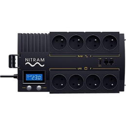 Onduleur Nitram Line-Interactif 1.2KVA Monophasé PB1200LCD
