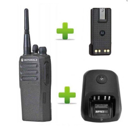 Kit casque anti-bruit et talkie-walkie UHF