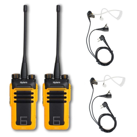 Pack Duo Hytera BD615 UHF + 2 oreillettes bodyguard - Talkie