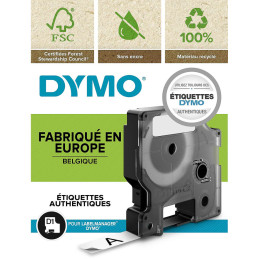 Dymo ruban D1 6 mm x 7 m Noir sur Jaune