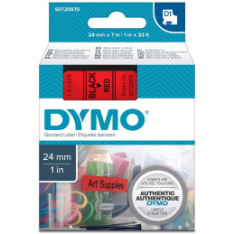 Dymo ruban 24mm x 7m - Noir/rouge