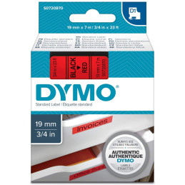 Dymo ruban 19mm x 7m - Noir/rouge