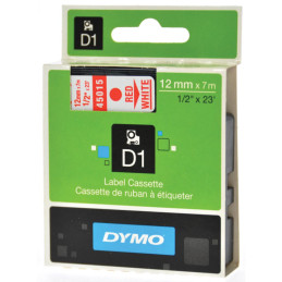 Dymo ruban 1000/12mm - Rouge/blanc