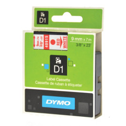 Dymo ruban 9mm - Rouge/blanc